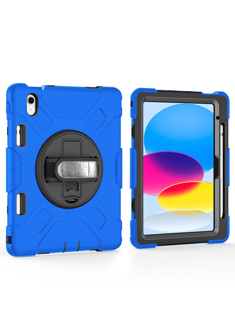 Suitable for iPad Air 2 / iPad 9.7 (2017/2018) / iPad Pro 9.7 Pen Holder Shockproof Protective Case with 360 Degree Rotatable Bracket Strap - Image 2